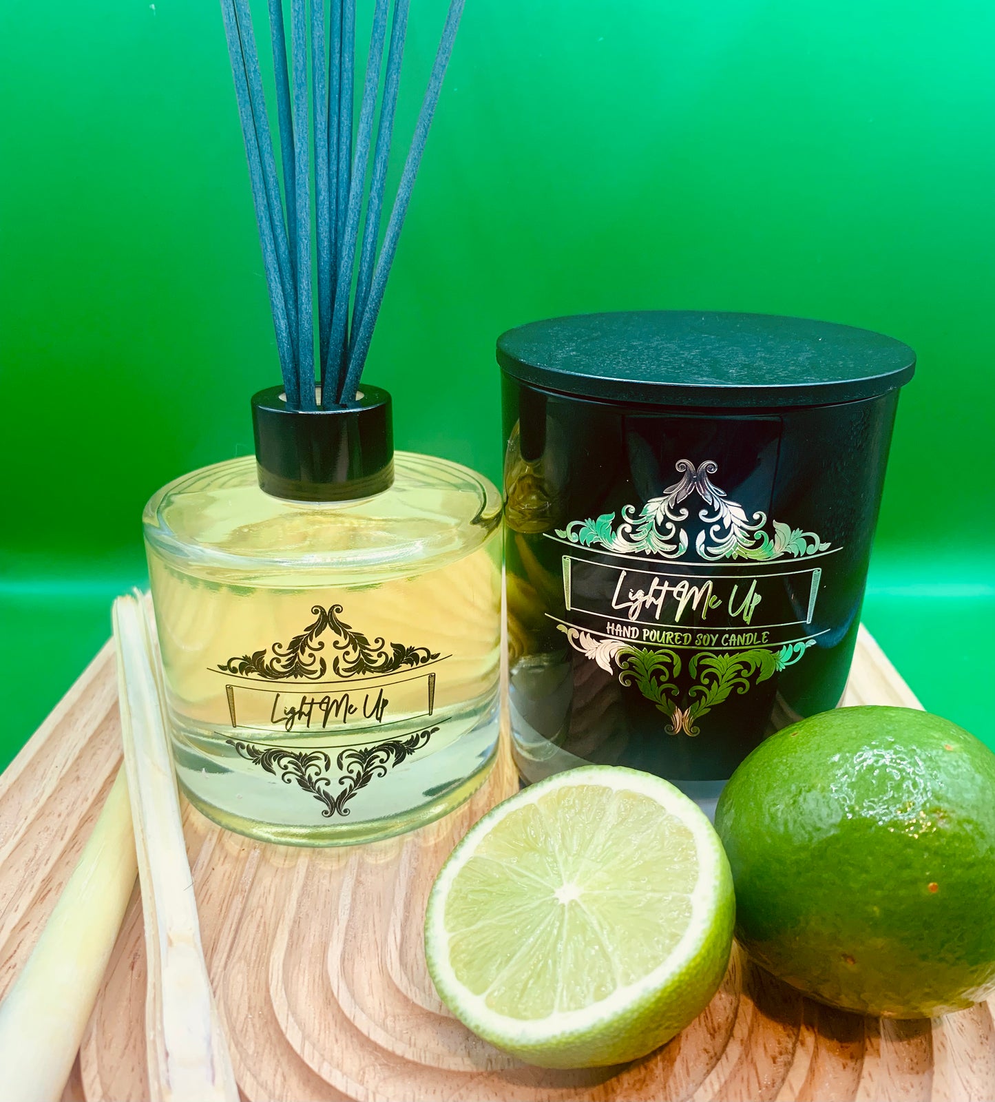 Lemongrass & Lime - Reed Diffuser & Candle Bundle